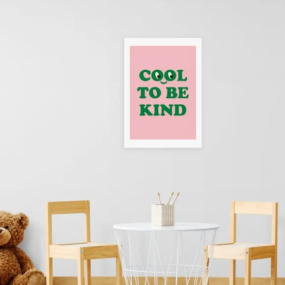 Typographic Wall Print - Pink, Archival Paper