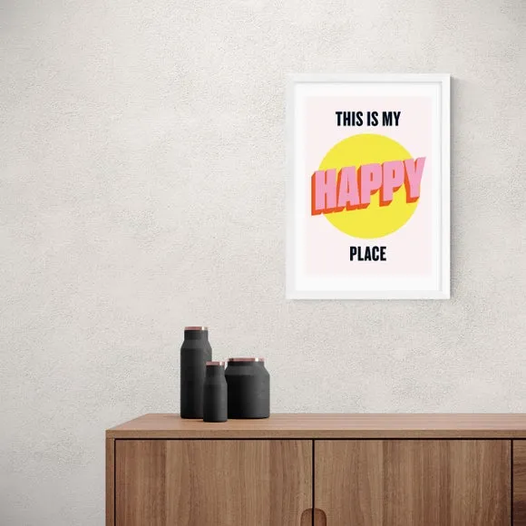 Typographic Wall Print - Pink, Archival Paper