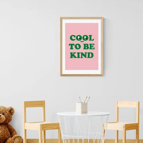 Typographic Wall Print - Pink, Archival Paper