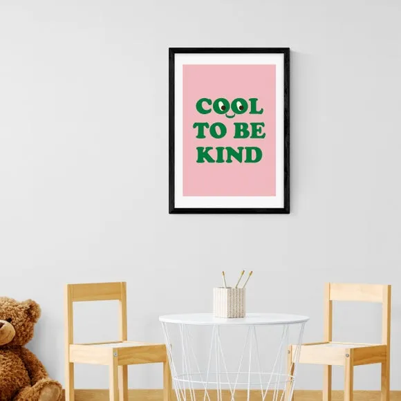 Typographic Wall Print - Pink, Archival Paper