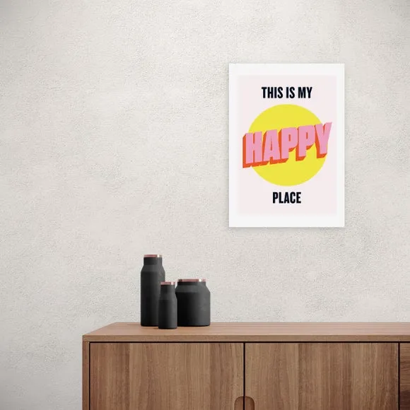 Typographic Wall Print - Pink, Archival Paper