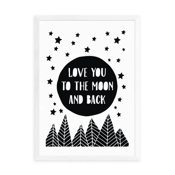 Typographic Wall Print - White, Archival Paper