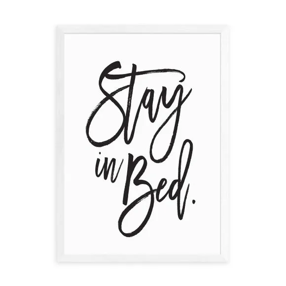 Typographic Wall Print - White, Archival Paper