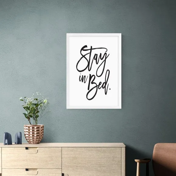 Typographic Wall Print - White, Archival Paper