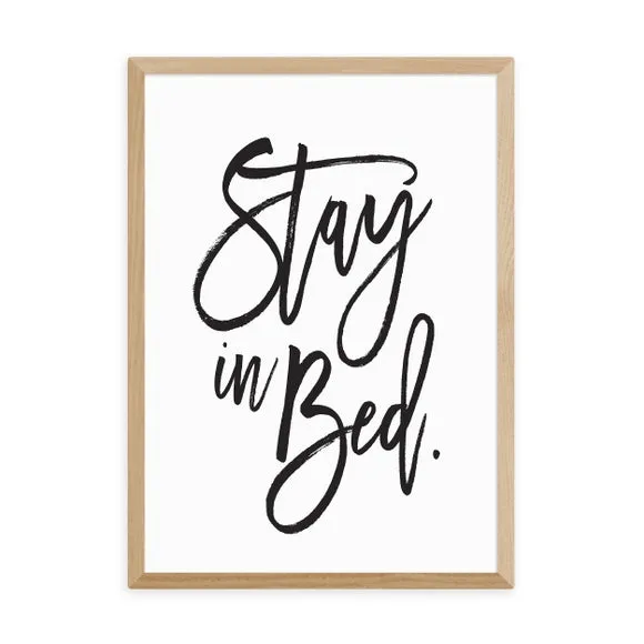 Typographic Wall Print - White, Archival Paper