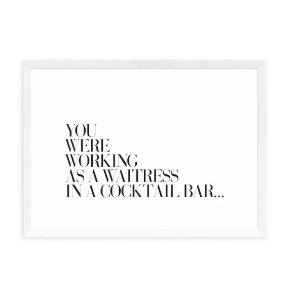 Typographic Wall Print - White, Archival Paper