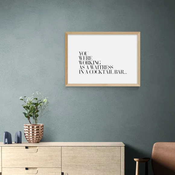 Typographic Wall Print - White, Archival Paper