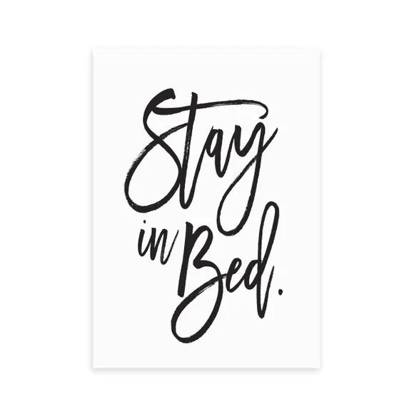 Typographic Wall Print - White, Archival Paper