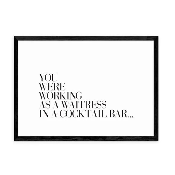 Typographic Wall Print - White, Archival Paper