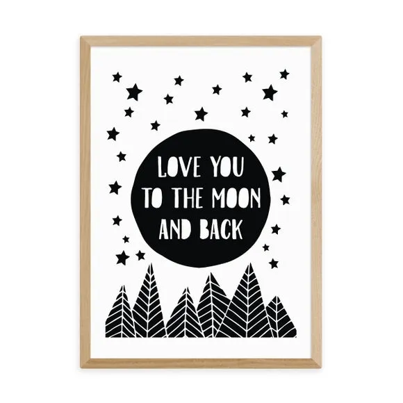 Typographic Wall Print - White, Archival Paper