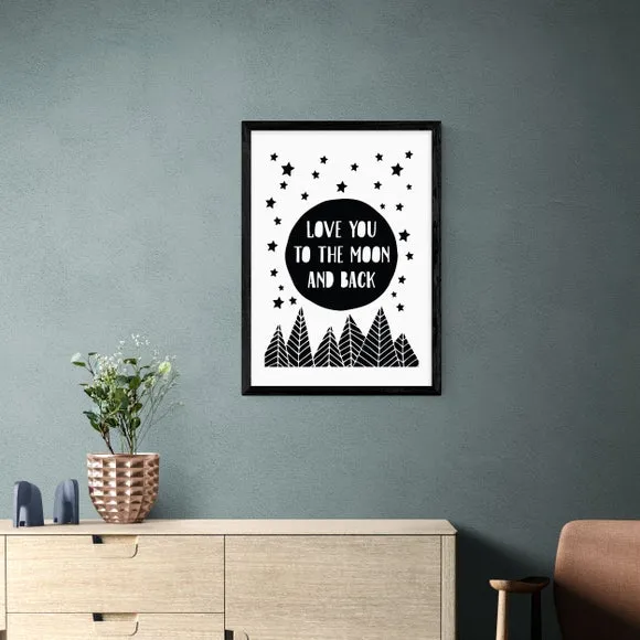 Typographic Wall Print - White, Archival Paper