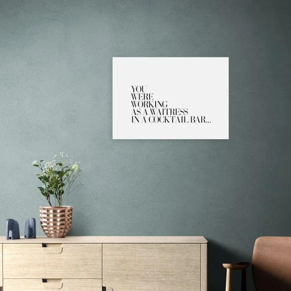 Typographic Wall Print - White, Archival Paper image