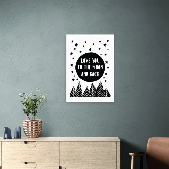 Typographic Wall Print - White, Archival Paper image