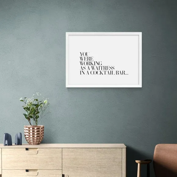 Typographic Wall Print - White, Archival Paper