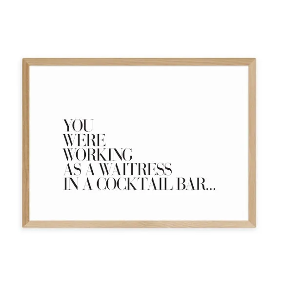 Typographic Wall Print - White, Archival Paper