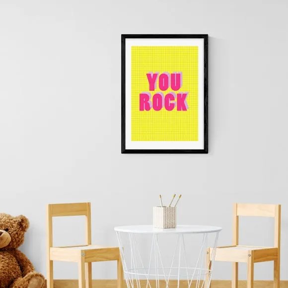 Typographic Wall Print - Yellow, Archival Paper