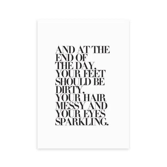 Typography Framed Print - Black