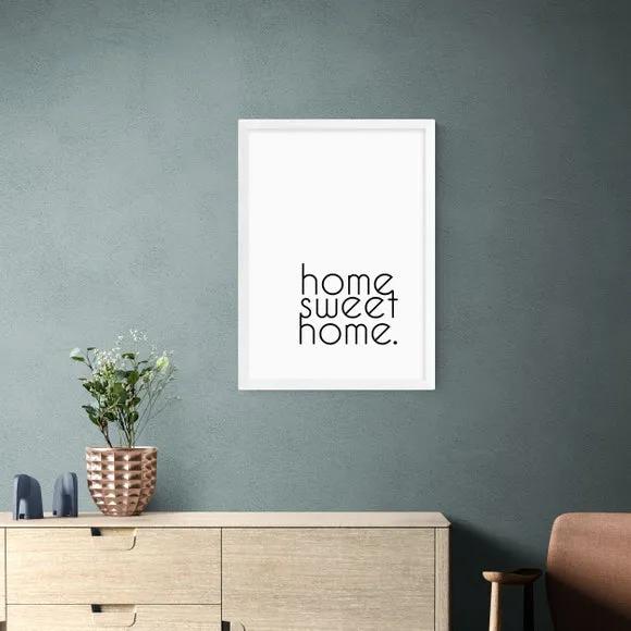 Typography Framed Print - Black Frame