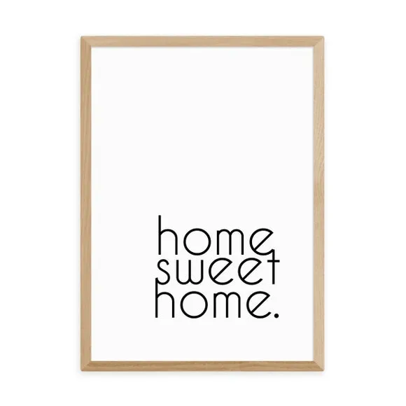 Typography Framed Print - Black Frame