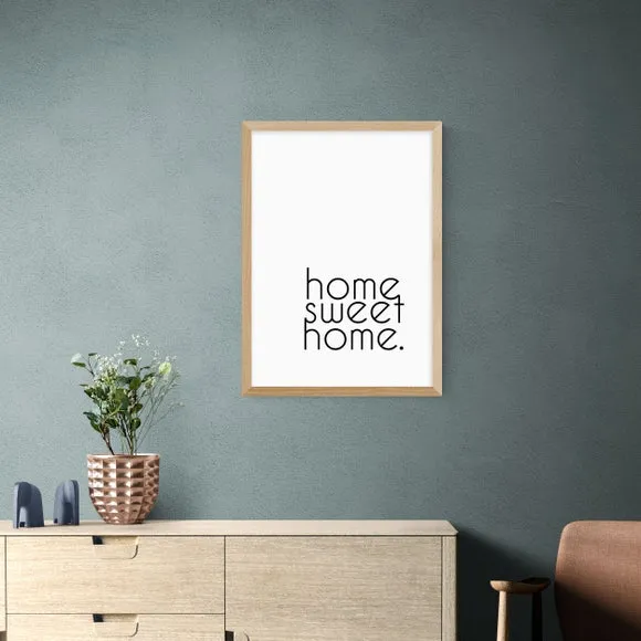 Typography Framed Print - Black Frame