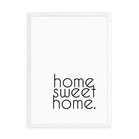 Typography Framed Print - Black Frame