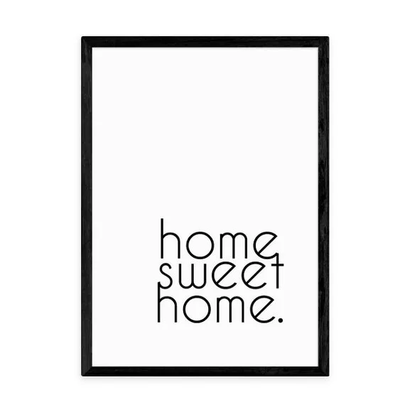 Typography Framed Print - Black Frame