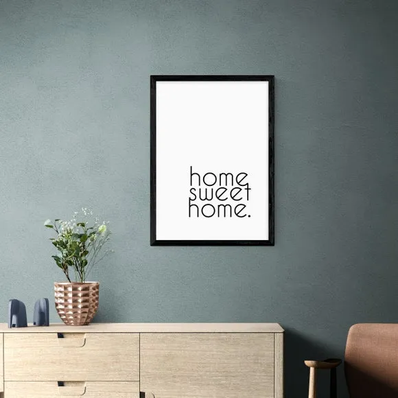 Typography Framed Print - Black Frame