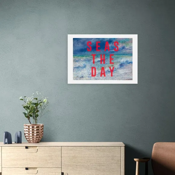 Typography Framed Print - Blue image