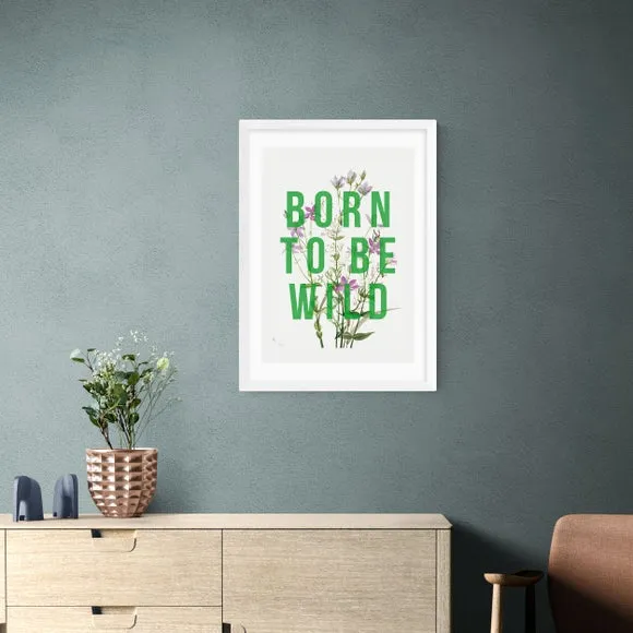 Typography Framed Print - Green