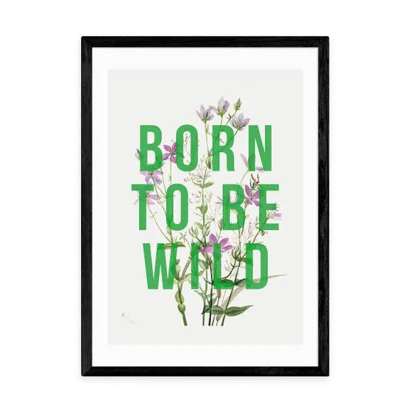 Typography Framed Print - Green