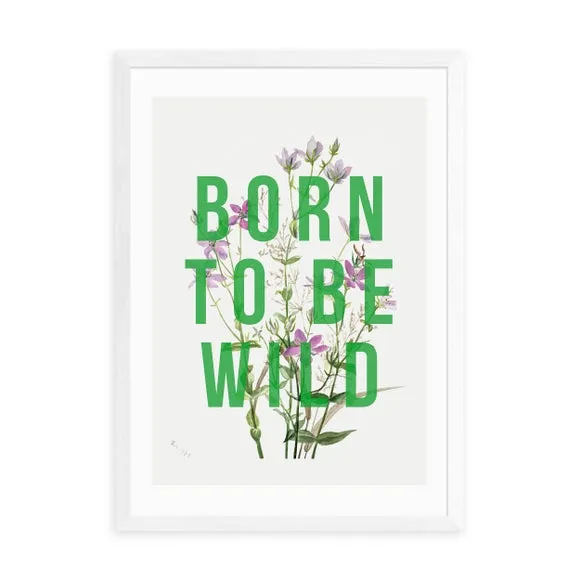 Typography Framed Print - Green