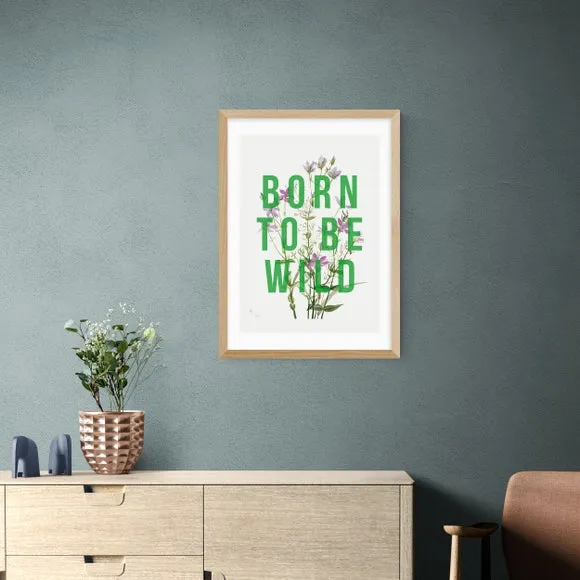 Typography Framed Print - Green