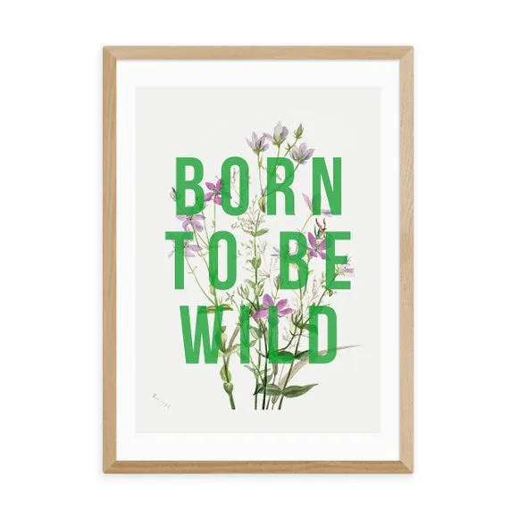 Typography Framed Print - Green
