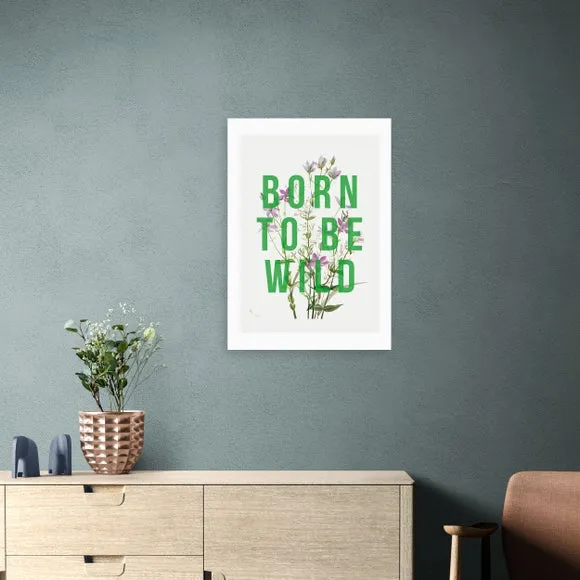 Typography Framed Print - Green