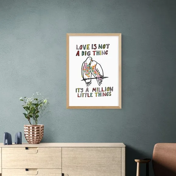 Typography Framed Print - Multicolor, Paper