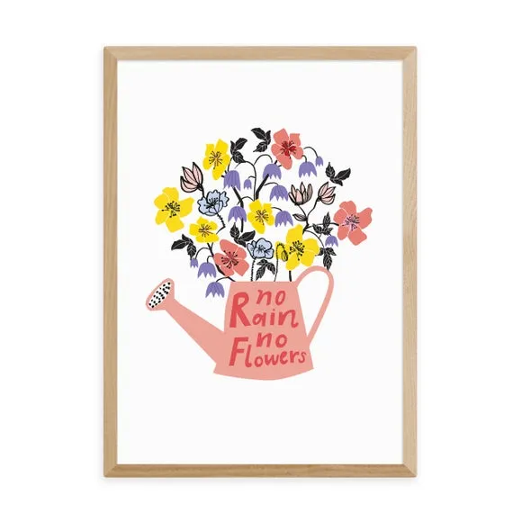 Typography Framed Print - Multicolor, Paper
