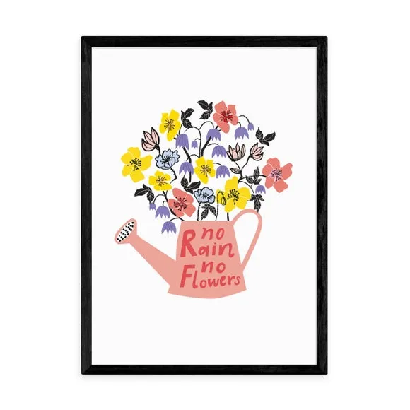Typography Framed Print - Multicolor, Paper