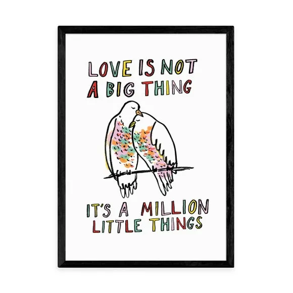 Typography Framed Print - Multicolor, Paper