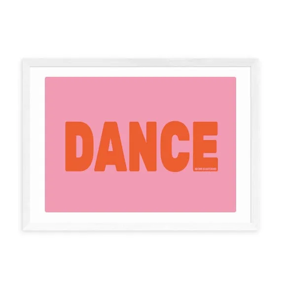 Typography Framed Print - Pink