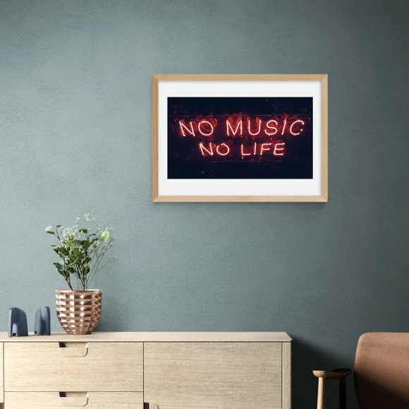 Typography Framed Print - Pink