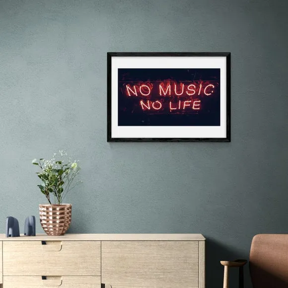 Typography Framed Print - Pink