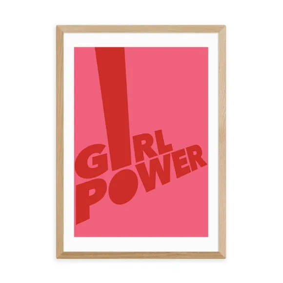 Typography Framed Print - Pink
