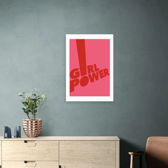 Typography Framed Print - Pink