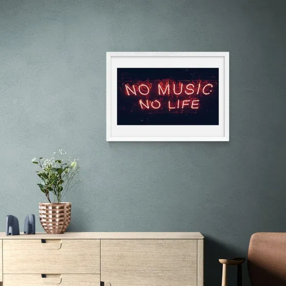 Typography Framed Print - Pink