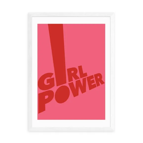 Typography Framed Print - Pink