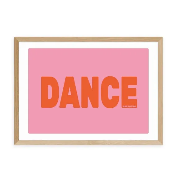 Typography Framed Print - Pink