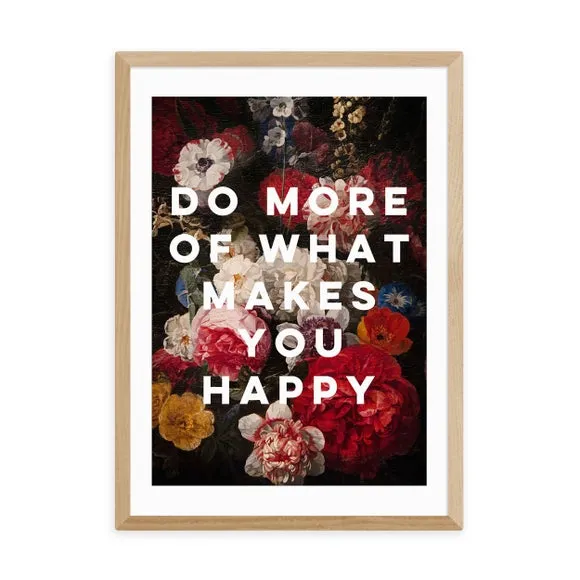Typography Framed Print - Red