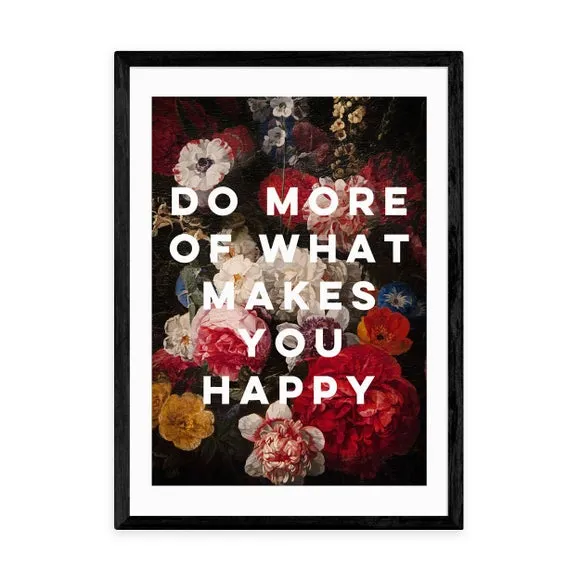 Typography Framed Print - Red