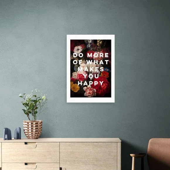 Typography Framed Print - Red