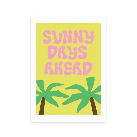 Typography Framed Print - Yellow